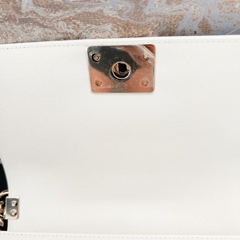 Chanel Caviar Quilted Medium Boy Leather Chain Flap Bag - Picture 10 of 16